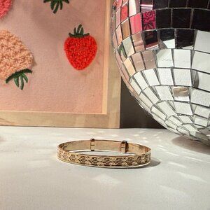 Antique Rolled Gold Child’s Bracelet-Victorian Edwardian Etched 25 Micron Gold A